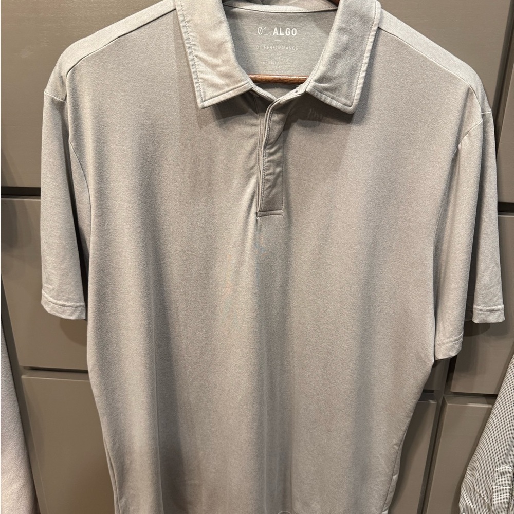 ALGO Light Gray Men's Polo Shirt
